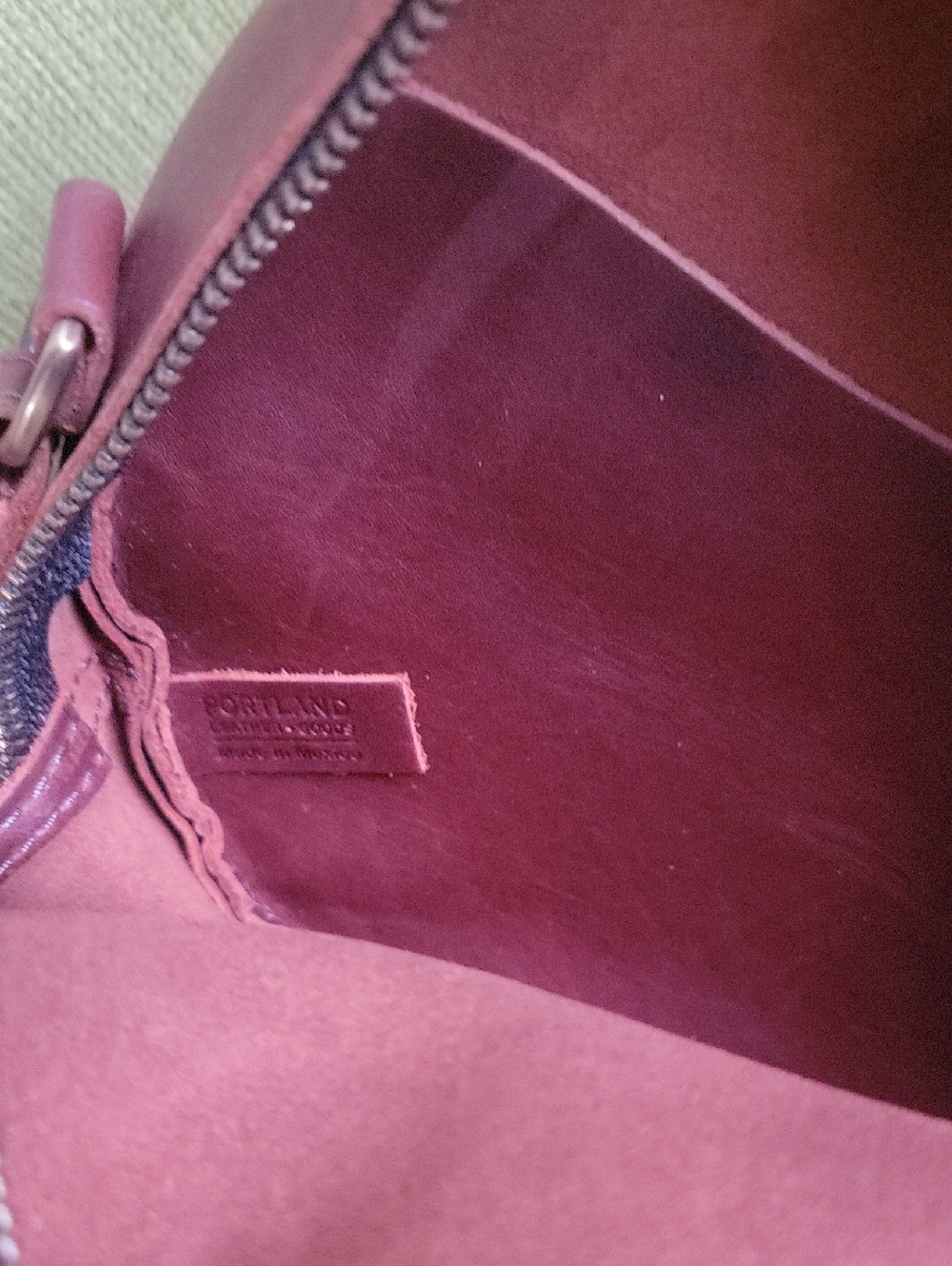 Portland Leather Round Crossbody Bag in Cognac Brown - Picture 9 of 13